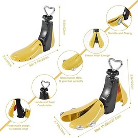 UHIAGREE Shoe Stretcher Women Men, Boot Stretcher, Adjustable Unisex Boot Wide Feet Yellow Metal Plug S (For Wm's 6-11, Men's 5-9.5) Pack of 1