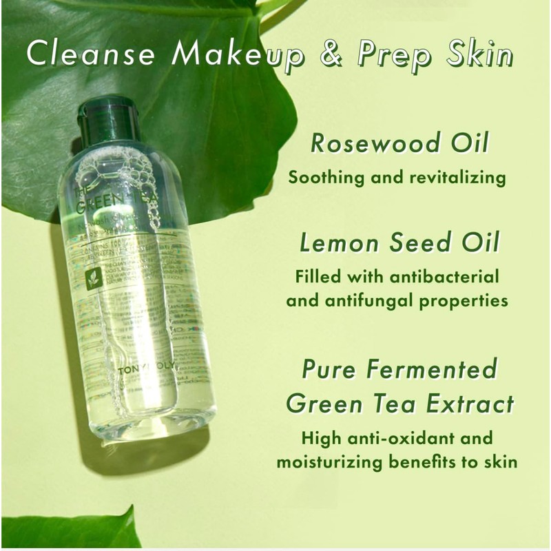 TONYMOLY The Chok Chok Green Tea Cleansing Water, 23 fl.