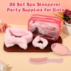 36 Set Spa Sleepover Party Supplies for Girls, 6 Pink