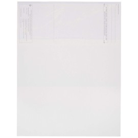 500 Sheets Computer Blank Check Paper - Blank Checks on Top and Pay Stubs on Bottom for Business & Payroll - High Security Check Paper for Inkjet & Laser Printers - Sky Blue Premium - Not Customized