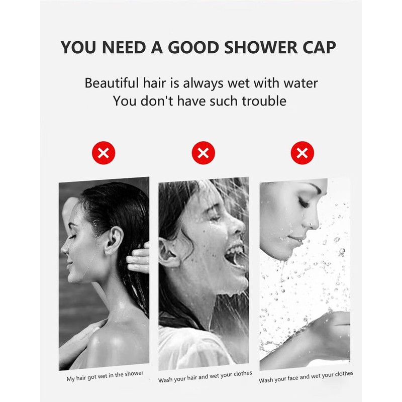 Years calm 30PCS Disposable Shower Caps, Clear Shower Caps for