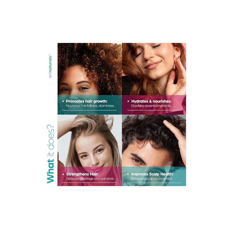 ArtNaturals Kit de Crecimiento del Cabello, Biotina y Aceite de