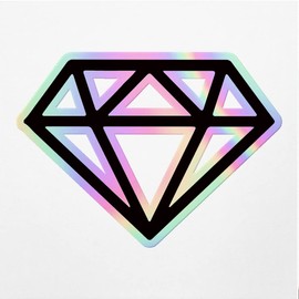Holographic Decal Stickers Of Diamond Silhouette 2 Premium Waterproof Vinyl Decal Stickers For Laptop Phone Accessory Helmet Car Window Mug Tuber Cup Door Wall Decoration ANDVER3711991HO110322