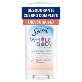 Secret Barra Desodorante Cuerpo Completo Durazno y Vainilla 68 g