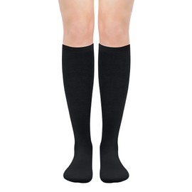 Olreco Black Knee High Socks for Women Black Knee Socks Knee High Black Socks Long Socks for Women High Socks Long Black Socks