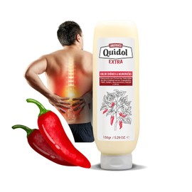 Sin Dolor Quidol Extra 150 gr - Ungüento para Dolor Intenso Tipo Neuropático y Articular - Con Extracto de Chile Capsaicína y Gaba - Ingredientes Naturales - Neuropatía Diabética Dolor Crónico y Artritis.