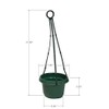 Austin Planter, Plastic Hanging Flower Pot, (7 inch, Hunter Green