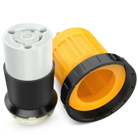 Nilight 30AMP RV Power Cord Cover Twist Lock with Boot Locking Plug 125V