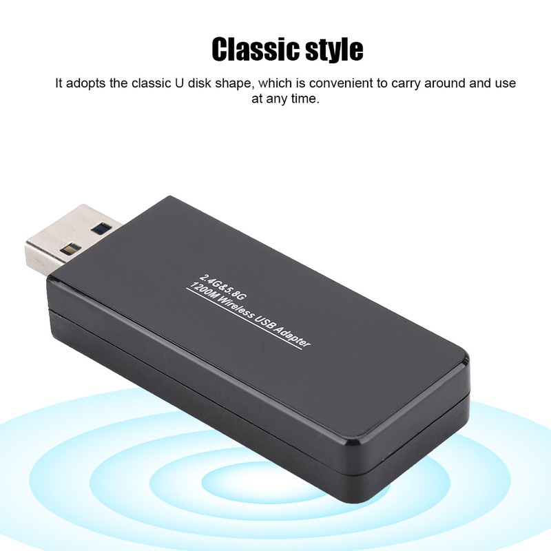 Mini Powerful 1200M Dual Frequency Wireless Network Card USB3.0 Interface