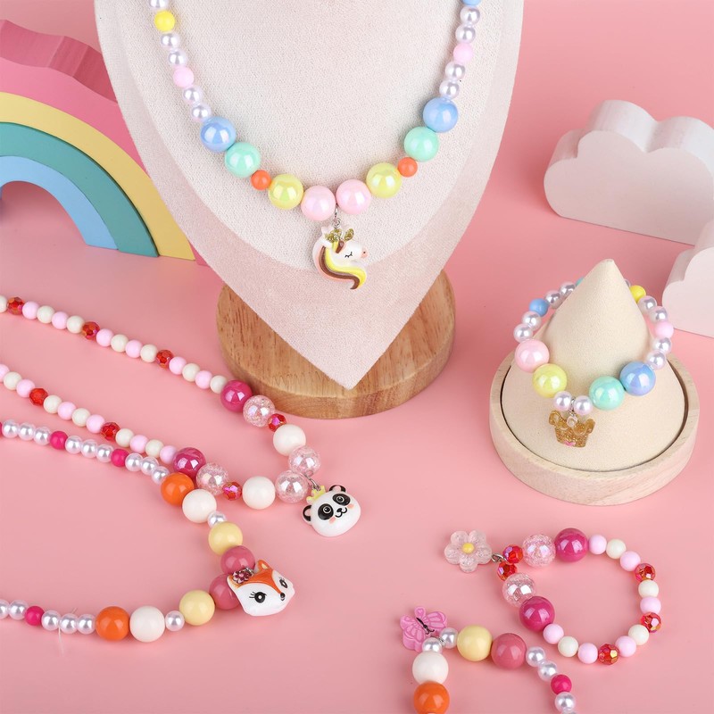 Niceup 6 Pcs Jewelry Gifts for Little Girls, Unicorn Panda