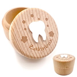 QZKJQDD Milk Tooth Box, Tooth Box Milk Teeth Boys Tooth Box Milk Teeth Girls Printed with 3D Tooth Pattern Milk Tooth Box, Creative Christening and Birthday Gifts for New Parents