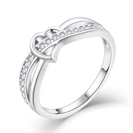 STARCHENIE Infinity Heart Ring for Women 925 Sterling Silver Size6