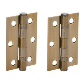 HANDLEZONE® Door Hinges 1 Pair 76mm / 3 inch Ball Bearing, with Screws - Antique Bronze