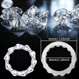 YYTQP YYTQP 1 PC Crystal Rhinestone Car Engine Stop Decoration Ring, Shiny Key Ignition and Knob Ring, Bling Car Button Start Button Cover for Women (Multicolored)