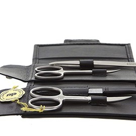 Nail Manicure Set, 4 Pieces Case Leather with Superfine Instruments.