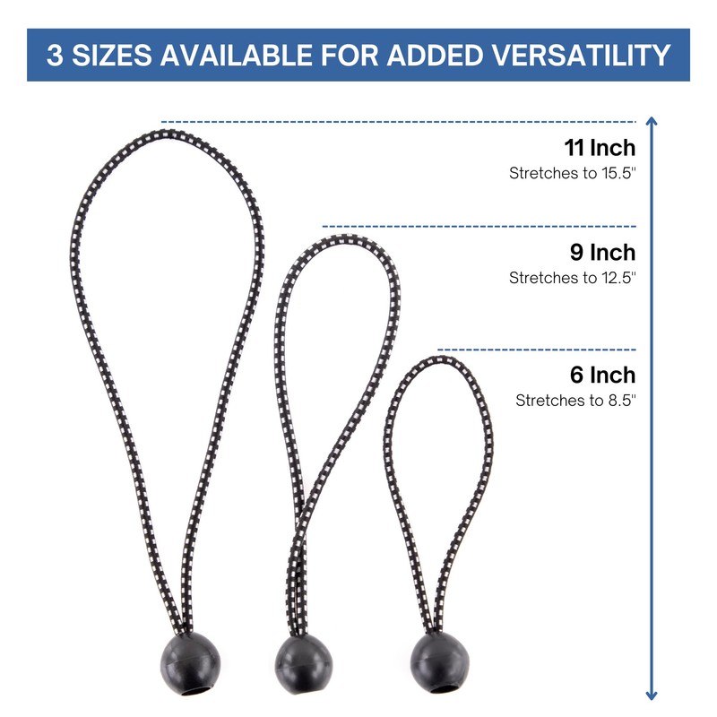 Kotap BB-9B Ball Bungee Cord, Heavy-Duty & Versatile, Indoor &