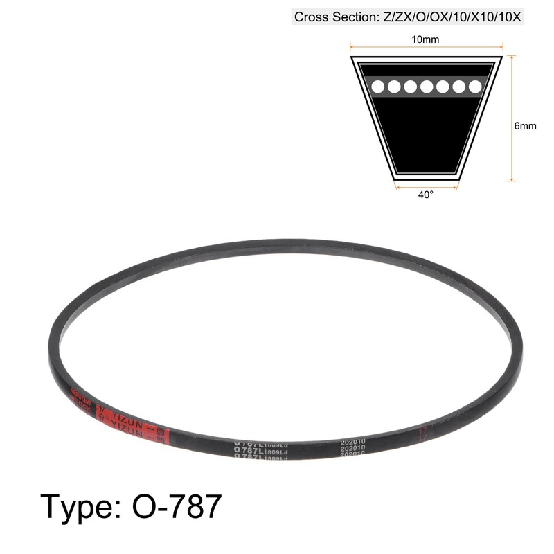 sourcing map O-787 V-belt drive belt, 787 mm, rubber for