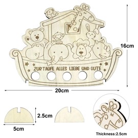 1 Set of Wooden Noah's Ark, Monetary Gifts for Baptism Girls and Boys, Confirmation Gold Gifts, Monetary Gifts for Baptism Girls and Boys, Baptism Wish Granters