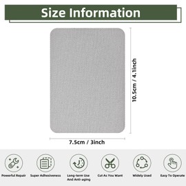 Zesion 12PCS Fabric Iron on Patches 100% Cotton Repair Patch for Clothes Pants Mending and Decorating (Grey)