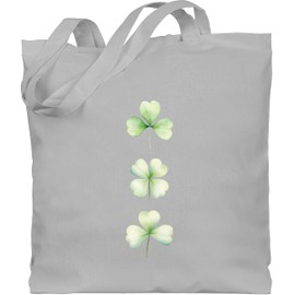 Baumwolltasche - St. - Kleeblatt St Patricks Day I Glücksbringer Geschenk Irisches Kleeblatt Geschenk I Saint Patricks Day Glücksklee Irisch I Irland Kostüm Kleeblatt Ireland - Unisize - Hellgrau