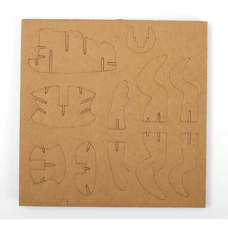 Graine Créative 3D Cardboard Model to Assemble - Turtle