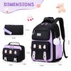 DIGOBAY 3PCS Girls Backpack for School, Kids Backpack for Girls