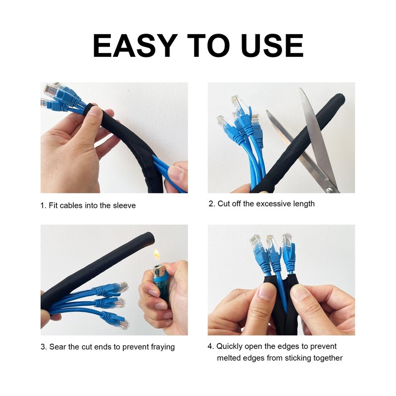Secbolt Cord Protectors from Pets No Chew, 10ft - 1/2