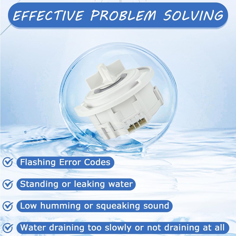 Dishwasher Drain Pump EAU62043401 EAU62043403,Fit for L-G Ken-more Dishwasher/Dryer, Replace