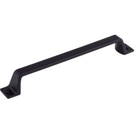 Top Knobs TK745 BLK Cabinet Channing Pull 6 5/16 Inch (c-c) Flat Black