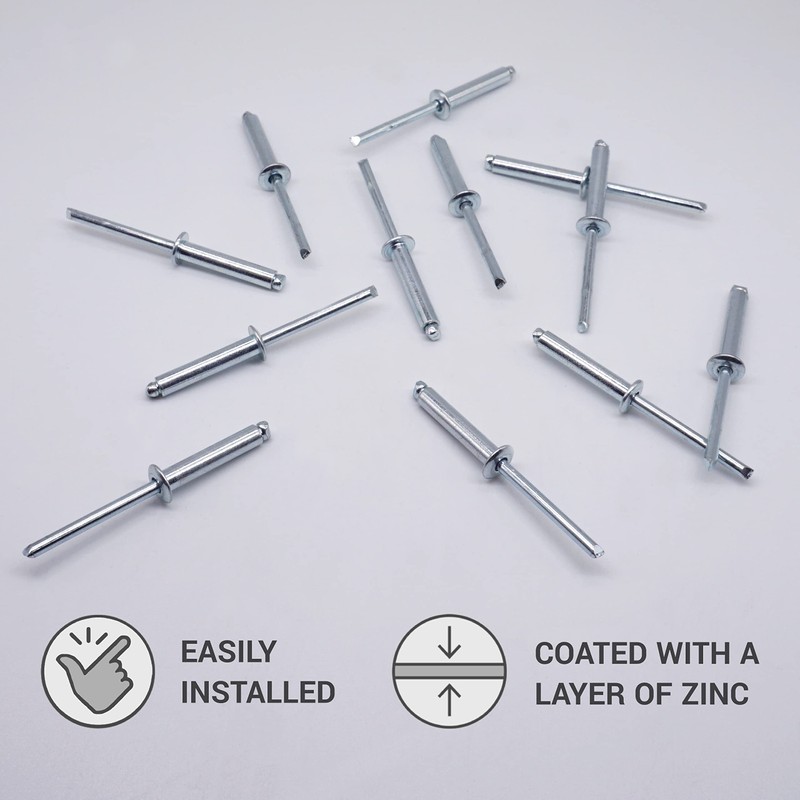 Blind Rivets 5.0 x 25 mm Open Dome Head Pop