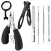 Navaris Thick Nail Clipper Set for Ingrown Nail - Precise