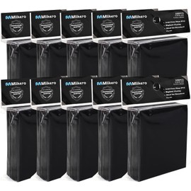 Mlikero 1000 Pack Soft Card Sleeves, 66 x 91 mm Standard Size Matte Trading Card Sleeves Fit for MTG, Trading Cards, Sports Cards, Game Cards (Black)
