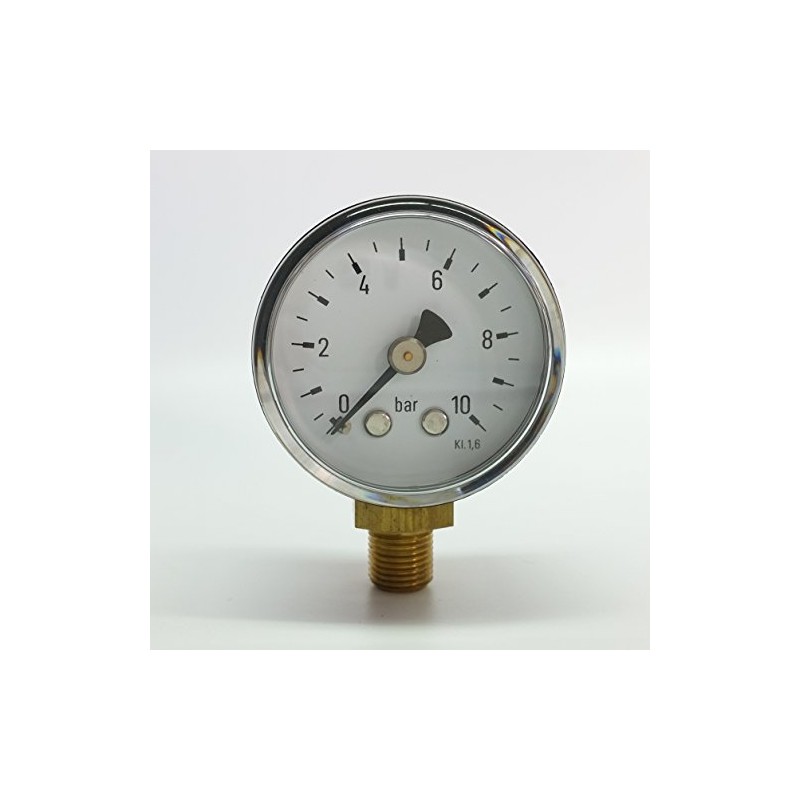 Pressure Gauge, NG40, 0-250bar, G1/8 Inch Bottom, High Pressure
