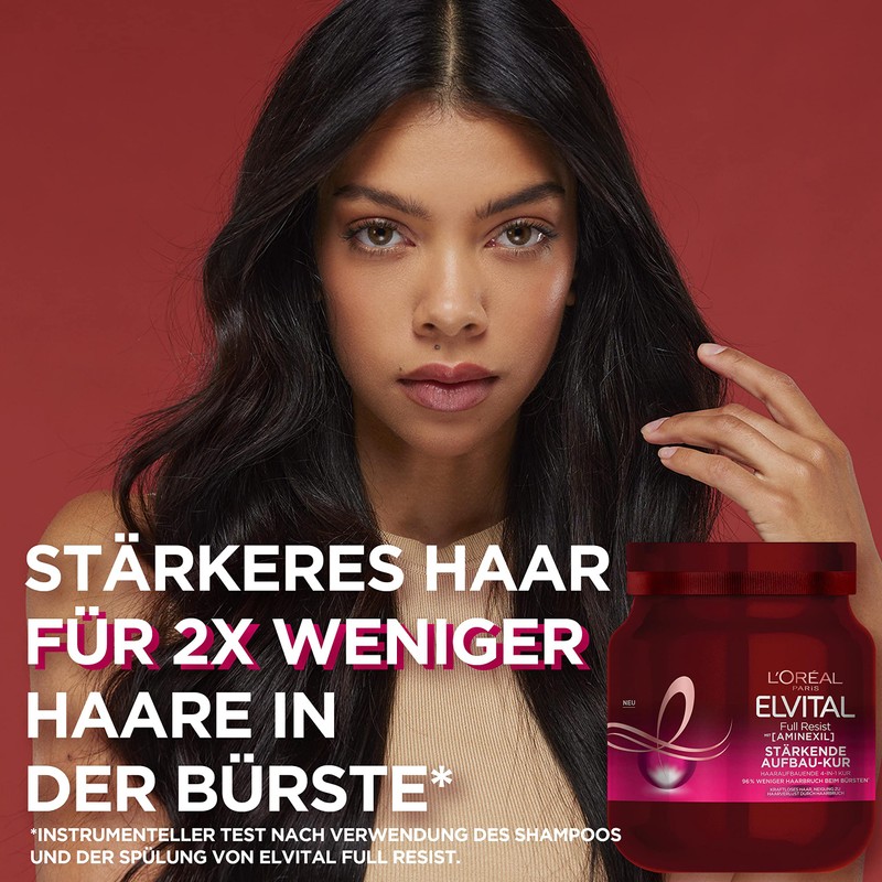L'Oréal Paris Elvital Haarkur gegen Haarausfall durch Haarbruch, Ohne Parabene