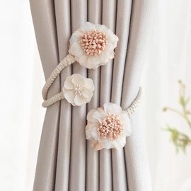 Cute Curtains Tiebacks | Artificial Twist Bough Flower Curtains Holdbacks Clips - Flexible Curtains Tiebacks Clips, Decorative Tiebacks, Curtains Holders for Home, Bedroom