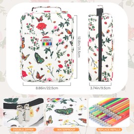 ZSCM 194 Pack Glitter Gel Pen Set, 100 Art Colored Pens Including 94 Gel Pens, 6 Glitter Rainbow Pens, 94 Matching Refills Themed Canvas Case for Adult Coloring Books, Journaling, Scrapbooks