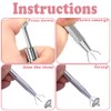2 PCS Piercing Ball Grabber, Grabbing Tool, Silver & Pink