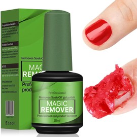 Gel Polish Remover for Gel Nails - Professional Strength Fast-Acting 2-3 Minute Soak Off Magic Nail Gel Remover - Effective Nail Polish Remover