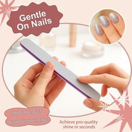 Professional Nail Files 50PCS, Double-Sided Emery Boards 100/180 Grit for Acrylic, Gel and Natural Nails, Nail Filing Tools for Home, Salon and Pet Grooming Use, Durable Nail File Set