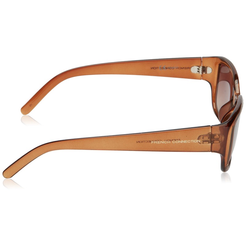 French Connection Ladies Women's Small Plastic Sunglasses, Brown, One Size