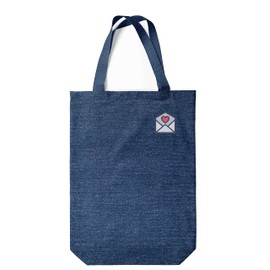 Green Fish Denim Tote Bag Printed Shopping Bag Machine Washable Foldable Jeans Handbag with Handles 22x26cm, multicoloured, Einheitsgröße, Modern