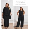 Hanna Nikole Womens Plus Size 3 Pcs Pantsuits Dressy Outfit