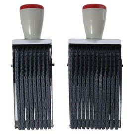 allcoupon 8 or 12 Digit English Alphabet Number Symbol Rolling Wheel Stamp,Adjustable Stamp Multi- Functional Creative Stamp for Business(8 Digits)