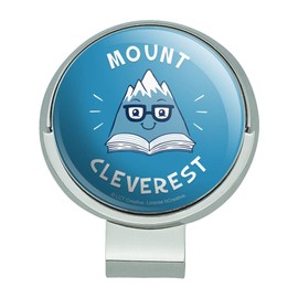 GRAPHICS & MORE Mount Cleverest Everest Reading Book Funny Humor Golf Hat Clip with Magnetic Ball Marker