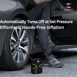 Tyre Inflator Air Compressor 12V DC, Digital Car Tyre Pump 150 PSI, Preset Tyre Pressure & Auto Shutoff, Electric Air Pump for Car Tyres, Bicycles, Other Inflatables