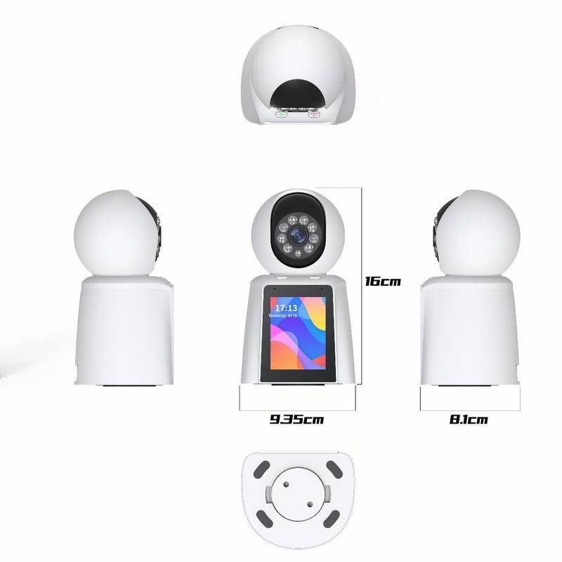 WAKADO 2K Video Call Security Camera Indoor, Nanny Monitor Pet Camera,Two-Way Video,One-Touch Phone Call,Security camerasEasy