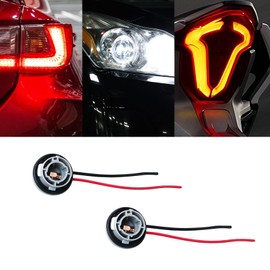 HEVLE 2PCS 1156 LED Bulb Socket Holder, Turn Signal Tail Light Brake Light Base Plug Connector Pre-Wired Wiring Sockets, BA15S P21W Wiring Harness Adapter, Car Accessories for Car