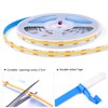 COB LED Strip Lights 12V,6-in-1 Door Sensor Control Under Cabinet