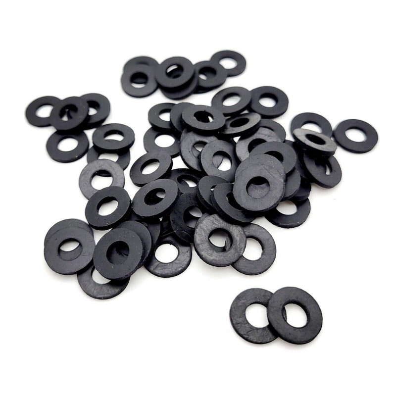 1/4" ID Rubber Flat Washers 1/2" OD x 1/16" Thick