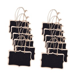 Operitacx 12pcs Mini Chalkboards Double Sided Blackboard with String for Message Board Signs for Weddings Parties and Crafts